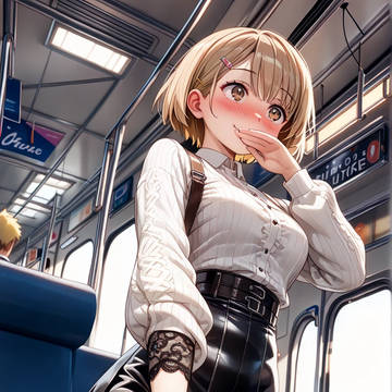揺れる車内と、近すぎる君の視線……。