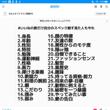 みんな!!!めもんがさんがいいねの数だけスペック晒すってよ!!!