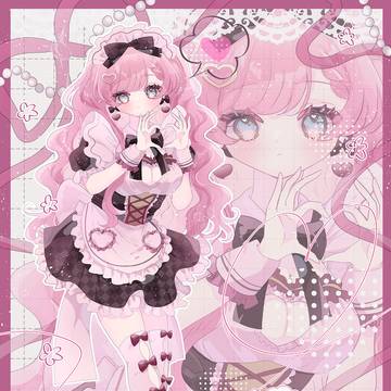 ふわふわピンク髪!