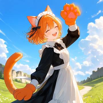 子猫達と一緒に