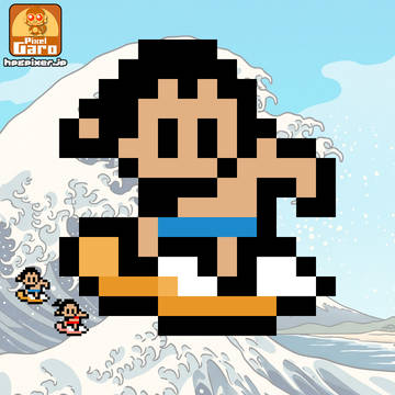 【ドット絵】サーファー