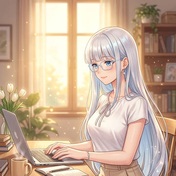 書斎でひと作業