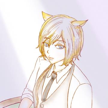 金髪ネコ耳カフェ男子