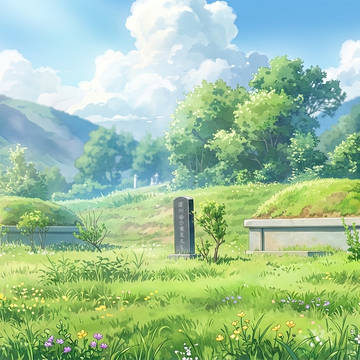 [時間差分アリ]墓の風景