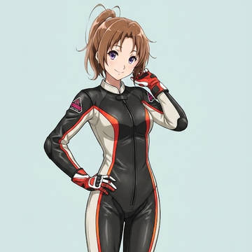 ライダースーツの夏紀先輩