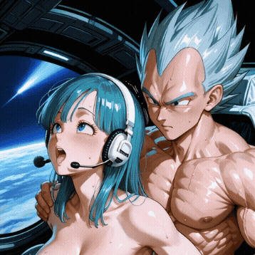 スーパーサイヤ人ブルーのベジータとブルマの宇宙船セックス