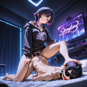 ゲーマー女子に敗北して罰ゲームでも敗北射精させられるM男