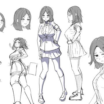 次作キャラデザ落書き