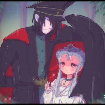 「雨の中