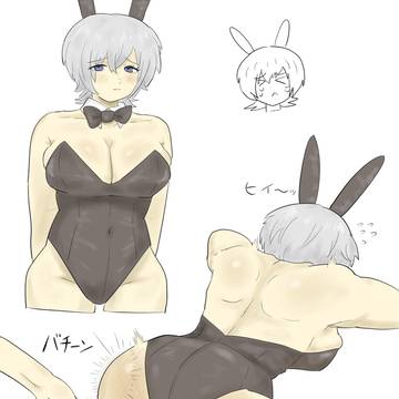 ガタイがよくて気が弱いバニーさん