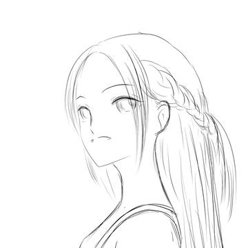 女の子線画