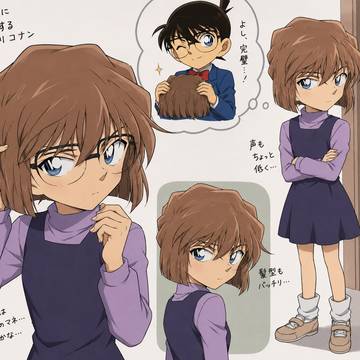 哀ちゃんに変装するコナン