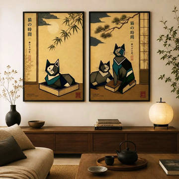 猫の時間｜幾何学猫シリーズ