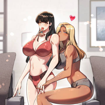 흑발vs금발 레즈배틀 (1)