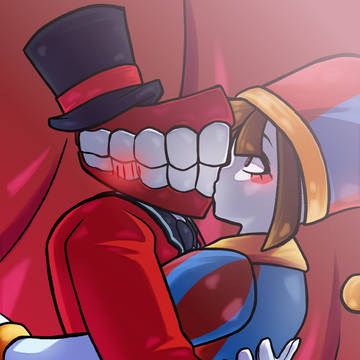Primer beso - Caine x Pomni