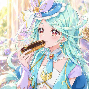 エクレールを食べる