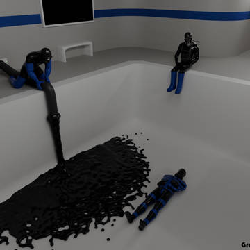 Filling a Pool with Latex