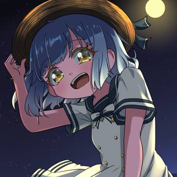 夜の海に佇むツェーレ