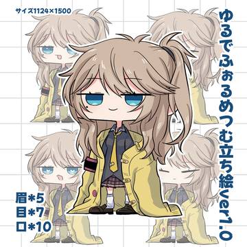 ゆるでふぉるめつむ立ち絵