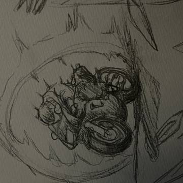 優輝とサンマ(ラフ原画)