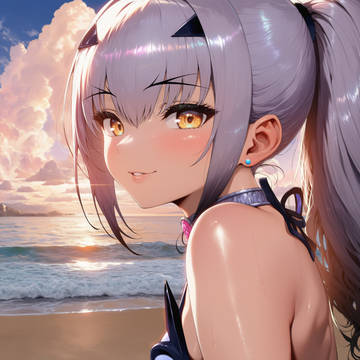 夕暮れの海