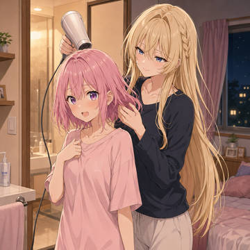 乾かしてるだけ、なのに。