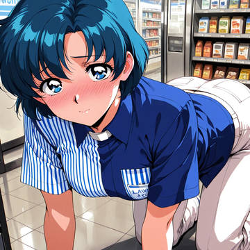 コンビニで
