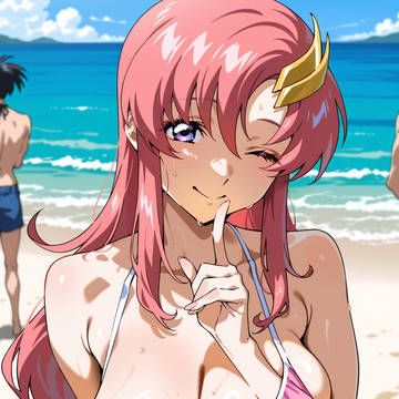 ラクスクラインコスプレの女の子がおっぱいみせ