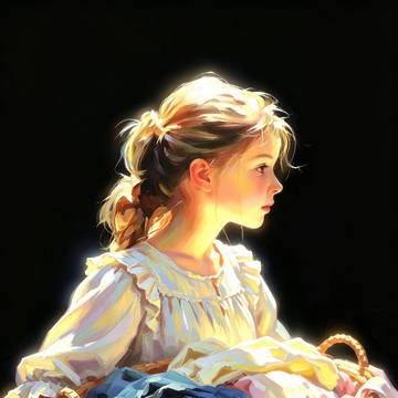 The girl doing the laundry