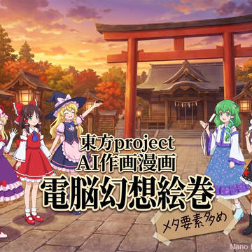 【AIイラスト】AI東方 電脳幻想絵巻 その1