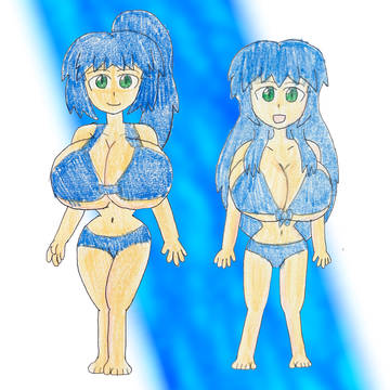 宇美原姉妹(水着)