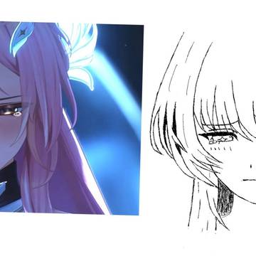 エイメスを描く練習02  泣きそうなエイメス