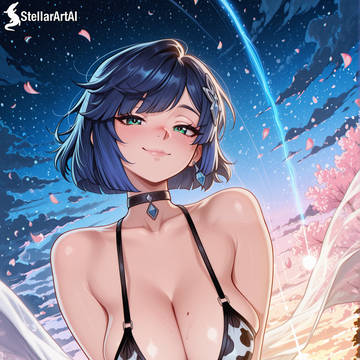 🌌✨ Yelan Cow Lingerie 🍃🐮
