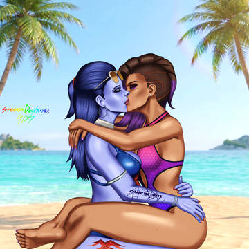 Widowmaker x Sombra kiss