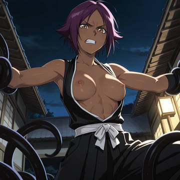 Short Hair Yoruichi Tentacles