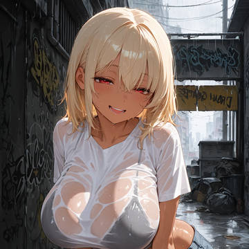 ずぶ濡れだあ