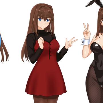Aoko multiple outfits