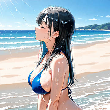 波の音と太陽がすっごく気持ちいい