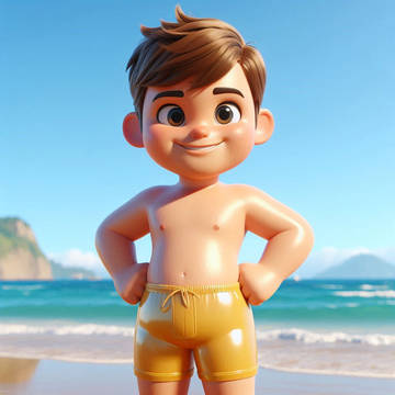 He's Ready to Hit the Beach!