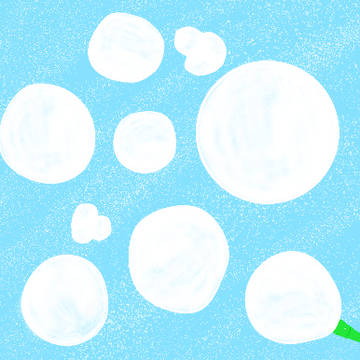 息抜きで描いたシャボン玉