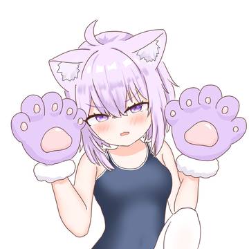 おかゆ　スク水ニーソ