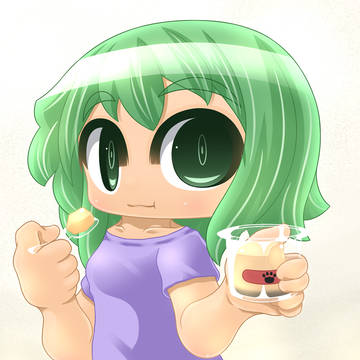 プリンを食べる女の子