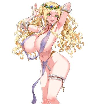 清楚水着なエルフ