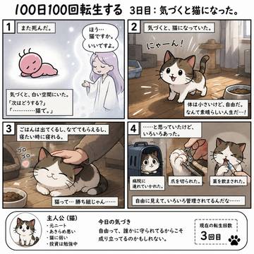 100日100回転生する