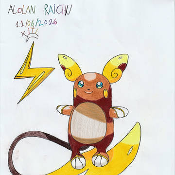 Alolan Raichu⚡🌺🌈🐭✨🌊🍮🧡🖍️🌟
