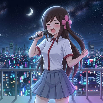 Singing in the melancholy night