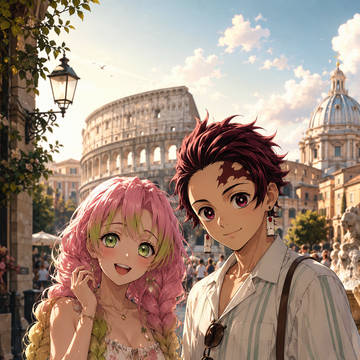 Mitsuri & Tanjiro in Roma, Italy