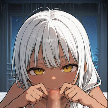 包茎ペニスを可愛がる褐色少女