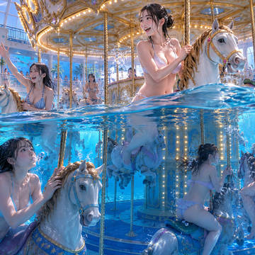 水中裸眼メリーゴーランド