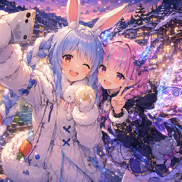 「あくたんこっち向くぺこ！」「ちょっと、ぺこら、近いってばぁ…！